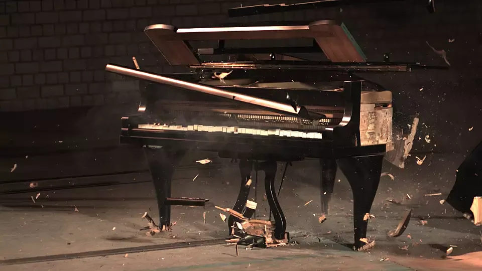 Still from Simon Steen-Andersen: Piano Concerto (2014)